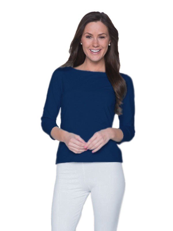 Solid Dyed Boat Neck Top Style 112C00 N