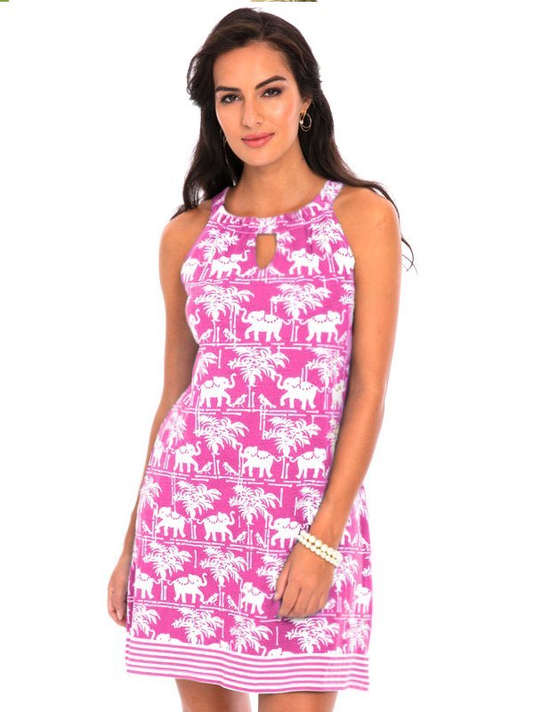 Vintage Knit Dress Sleeveless Halter Neck Style 146D89 P