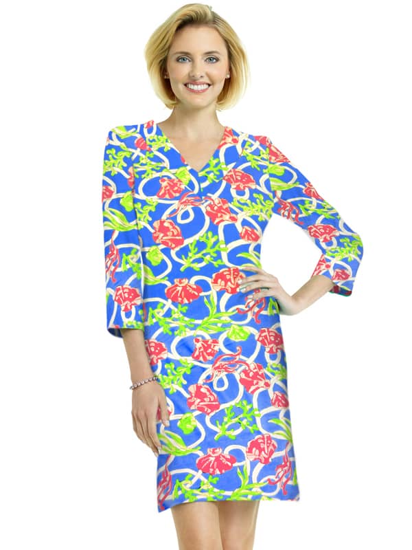 Nylon Spandex V-Neck Dress Style 220D35 LBC