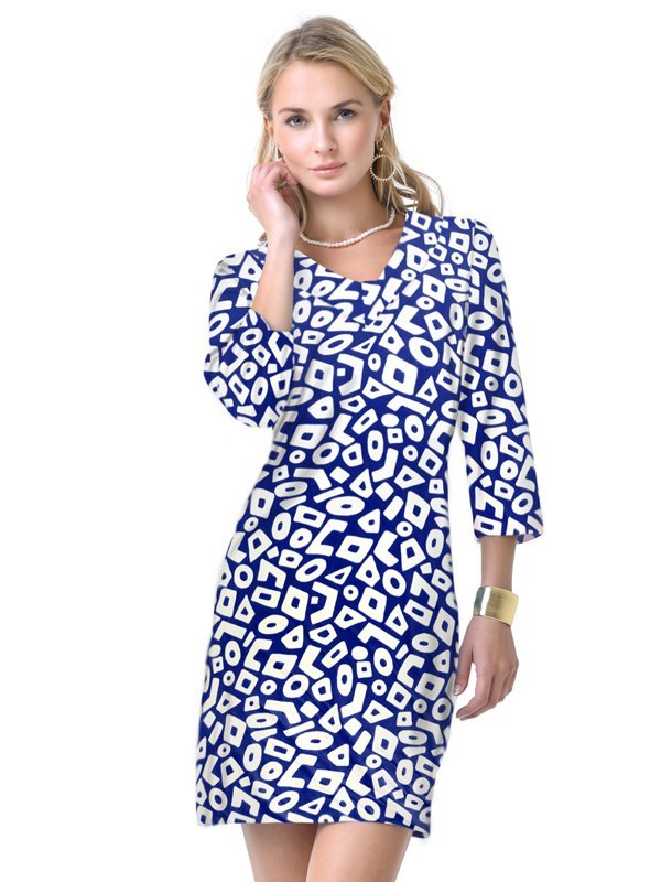 Nylon Spandex Dress V-Neck Style 220D60 N