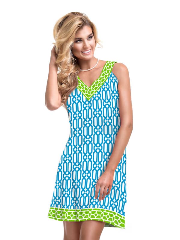 Coordinate Knit Dress V-Neck Sleeveless Pocket Style 225B21 TL