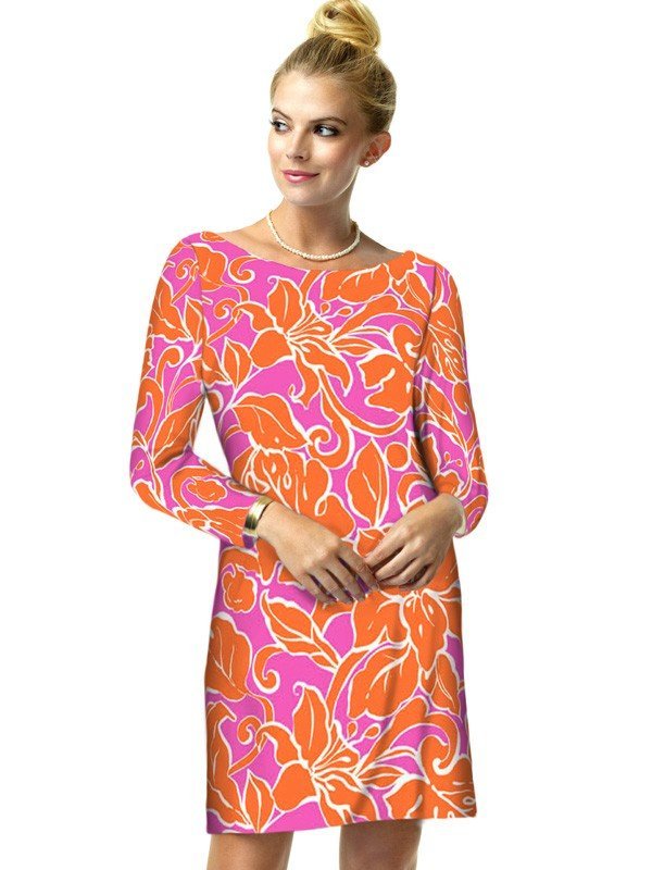 Vintage Knit Dress Boat Neck Style 240B89 OMP