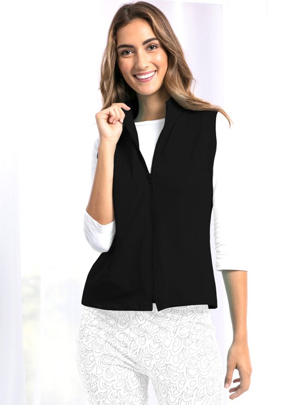 Solid French Terry Vest Style 276F00 BK