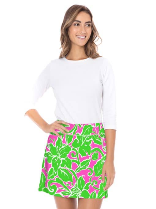 French Terry Printed Skort Pocket Style 279B89 PL