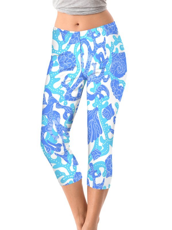 Vintage Knit Printed Capri Style 308B88 SP
