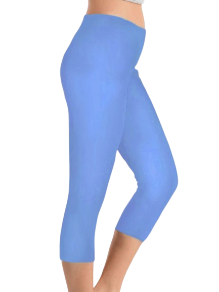 Cotton Knit Solid Dyed Capri Style 308C00 BL
