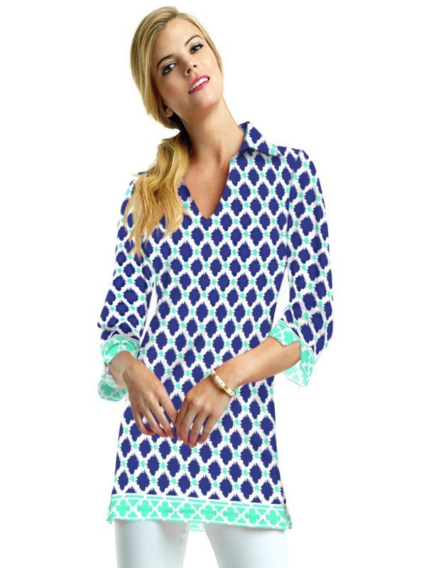 Engineered Knit Tunic Shirt Collar Style 329B15 NS