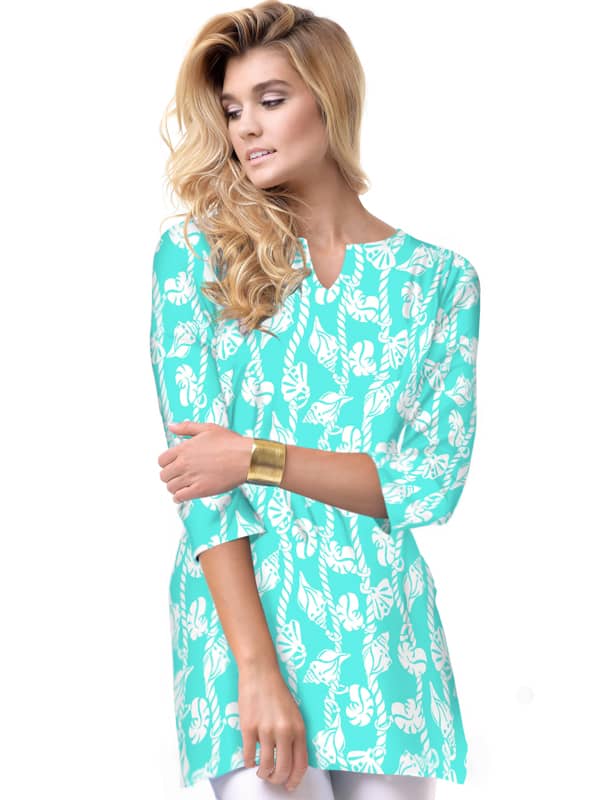 Nylon Spandex Tunic Slit Neck Style 380C90 M