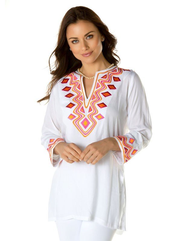 Jacquard Silky Rayon Tunic Style 520R44 WHO