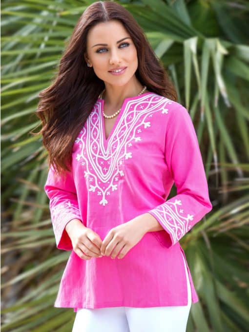 Embroidered Linen Tunic Style 520R50 HW