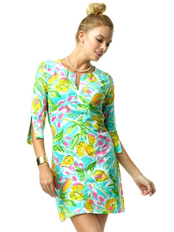 Vintage Knit Dress Slit Neck Style 580C52 SBP