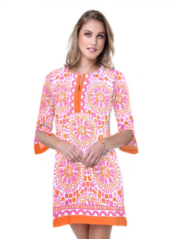 Engineered Knit Dress Slit Neck Style 580D68 TP
