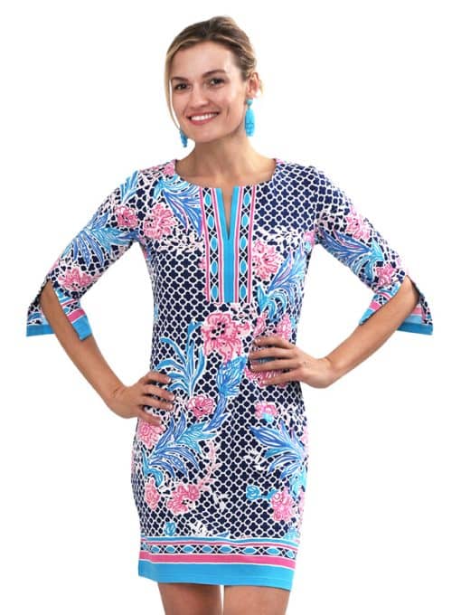 Engineered Knit Dress Slit Neck Style 580E80 NP