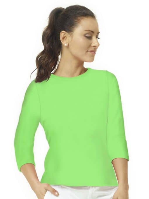 Solid Dyed Crew Neck Top Style 670C00 L