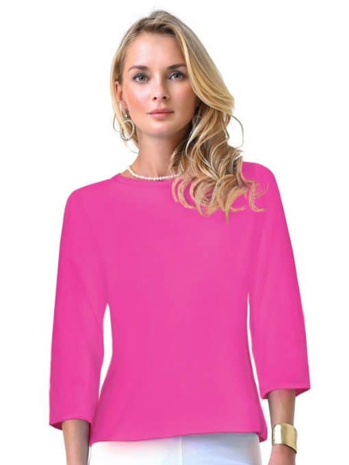 Solid Dyed Crew Neck Top Style 670C00 H