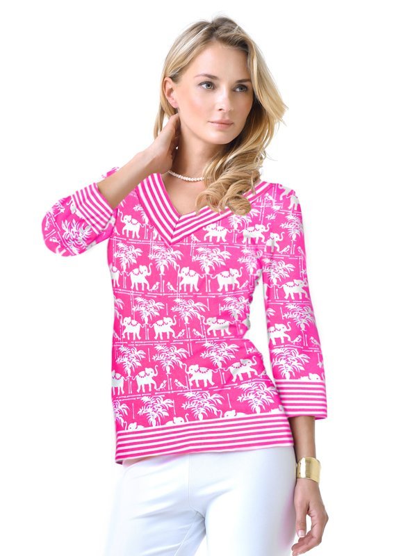 Vintage Knit Top V-Neck Style 920D89 P