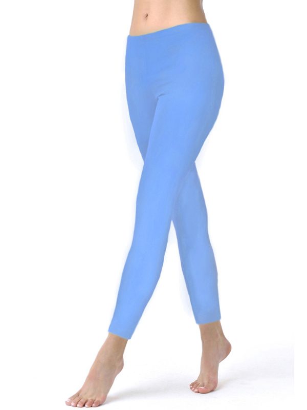Cotton Knit Solid Dyed Long Legging Style 310C00 BL