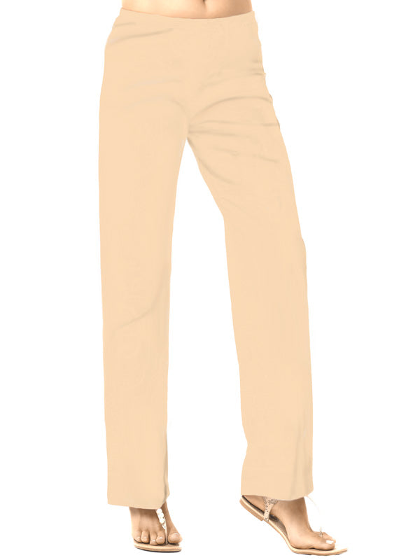 Solid Knit Palazzo Pants Style 105C00 - Sand