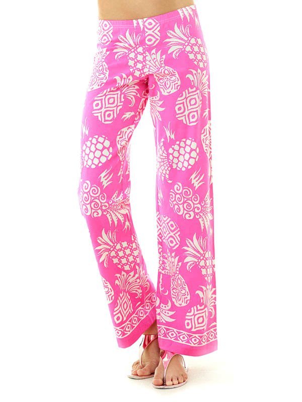 Pink Pineapple palazzo pants, part of the matching 2 piece set