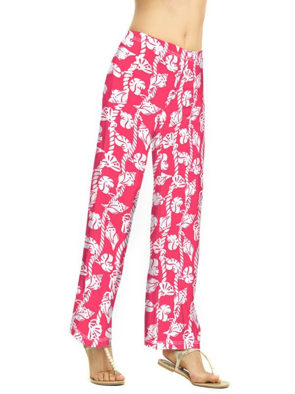 Flamingo palazzo pants, part of the matching 2 piece set