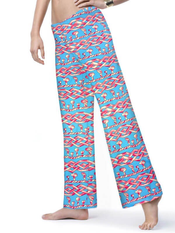 Periwinkle Pink palazzo pants, part of the matching 2 piece set