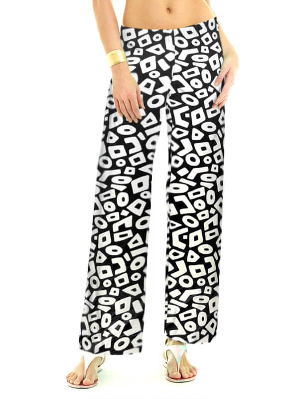 Black palazzo pants, part of the matching 2 piece set