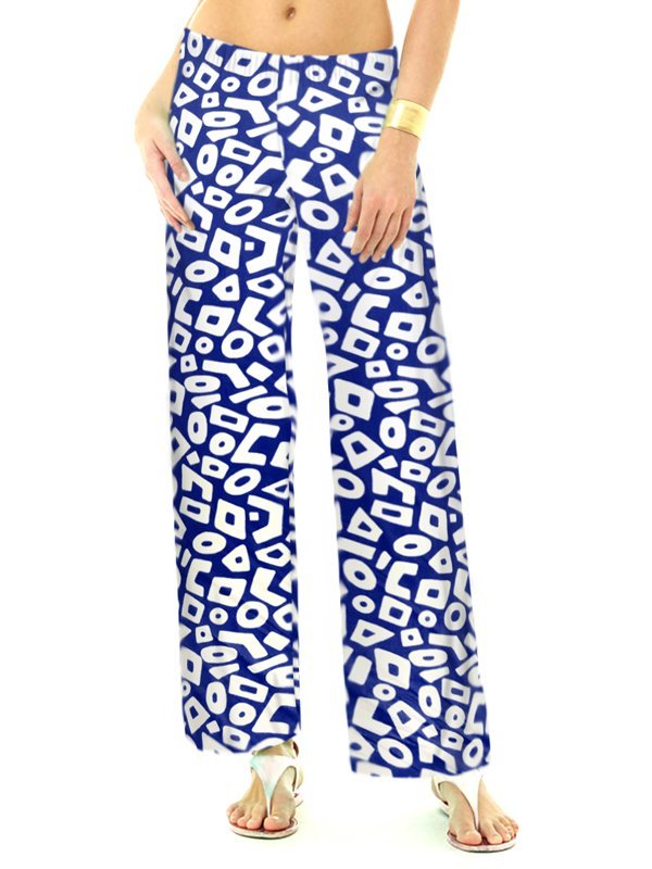 Navy palazzo pants, part of the matching 2 piece set
