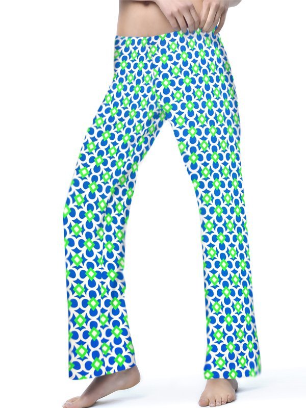 Light Blue Lime palazzo pants, part of the matching 2 piece set