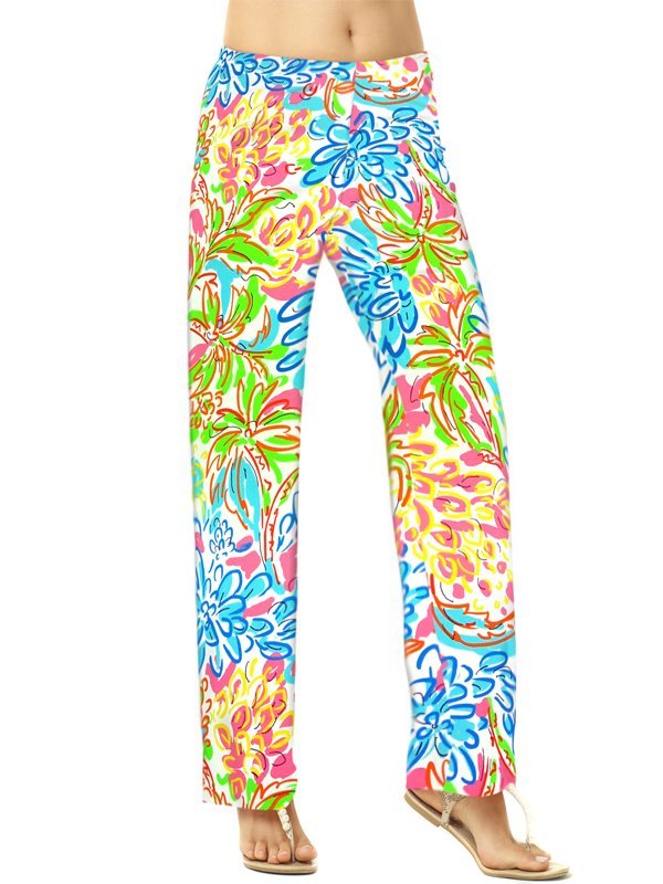 Tropical Multi palazzo pants, part of the matching 2 piece set