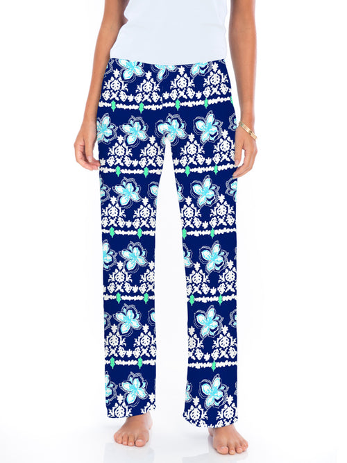 Cotton Knit Printed Palazzo Pants Style 105E66 NS