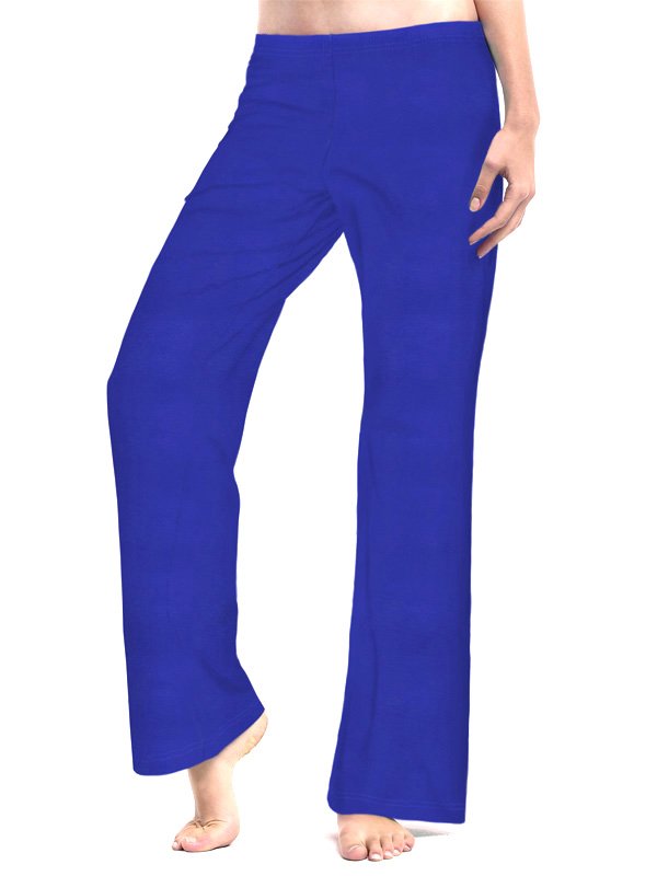 Solid Knit Palazzo Pants Style 105C00 - Royal