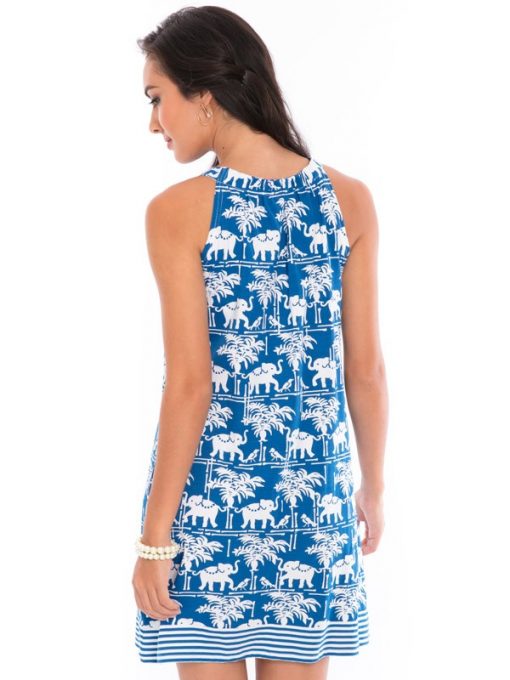 Vintage Knit Dress Sleeveless Halter Neck Style 146D89 N