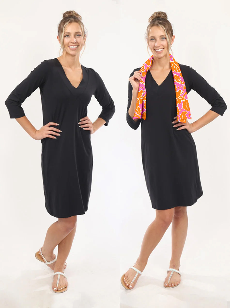 cotton knit dresses Brendie Drawstring Maxi Dress Inherit Co Solid Maxi Dress With Pockets (#91139) Mini Scuba Rib Knit Dress