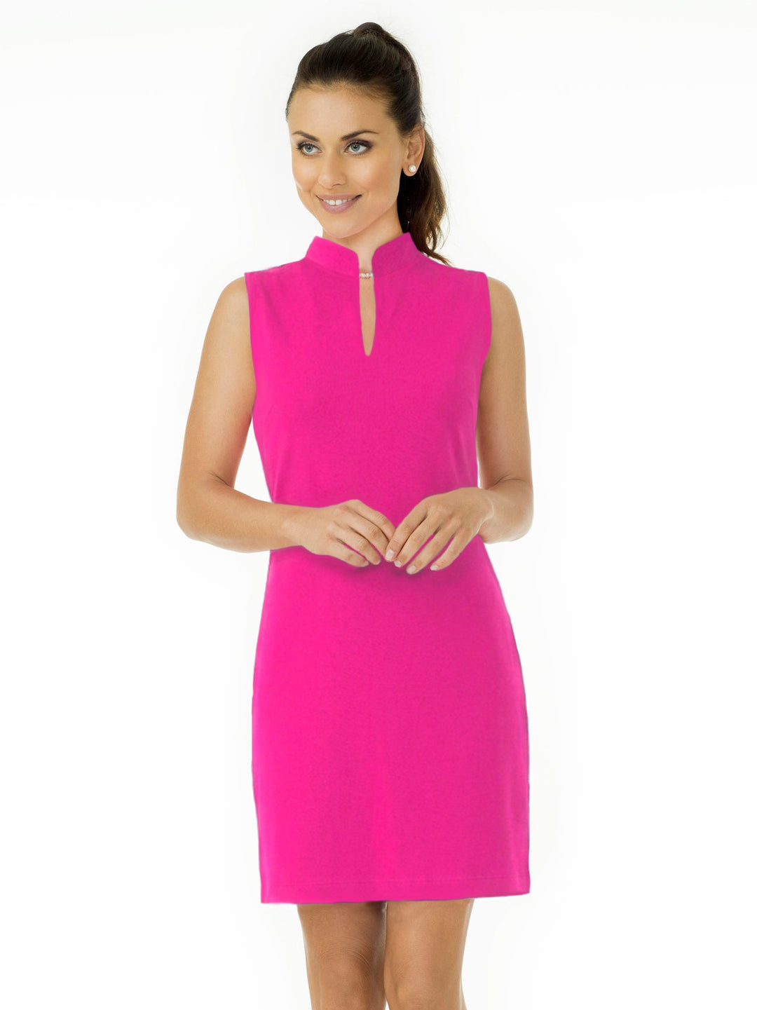 Solid Dyed Knit Dress Sleeveless Style 275C00 HP