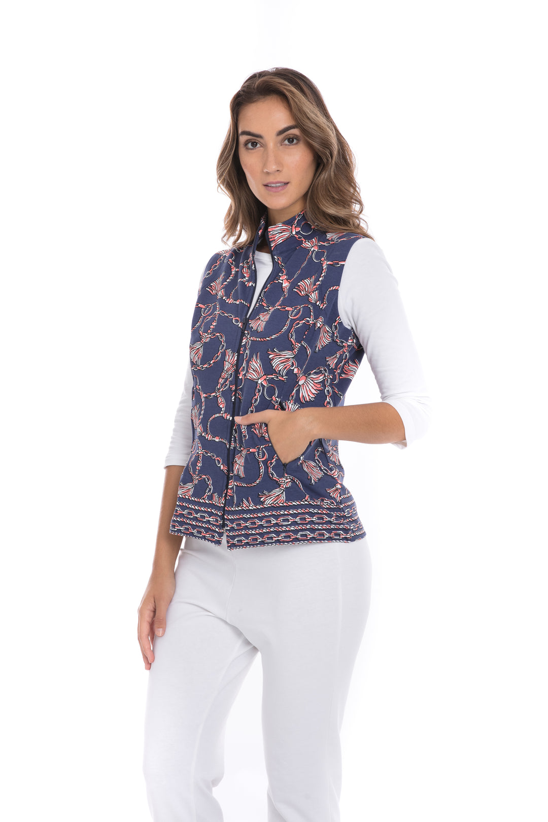 Printed French Terry Vest Style 276E01-NF