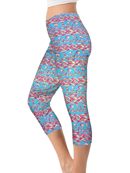Periwinkle Pink capri, part of the matching 2 piece set