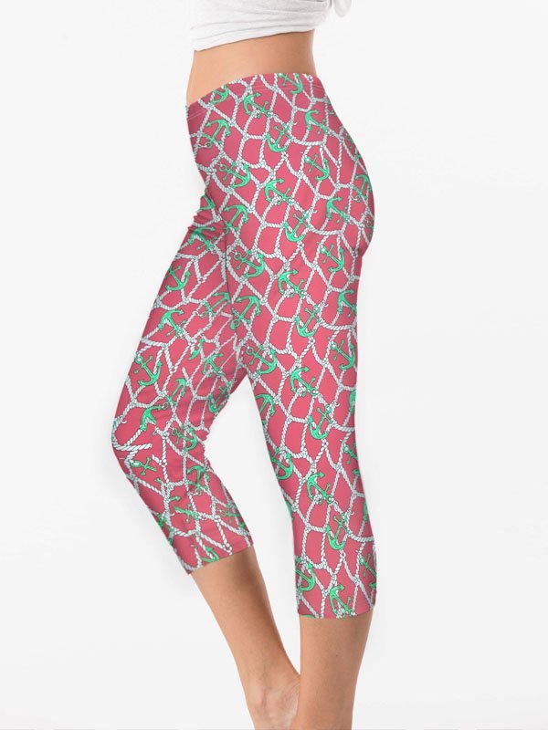 Pink Seafoam capri, part of the matching 2 piece set