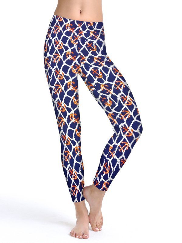 Navy Orange leggings, part of the matching 2 piece set