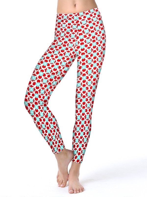 Poppy Seafoam leggings, part of the matching 2 piece set