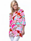 Nylon Spandex Tunic Slit Neck Style 380D62 PP