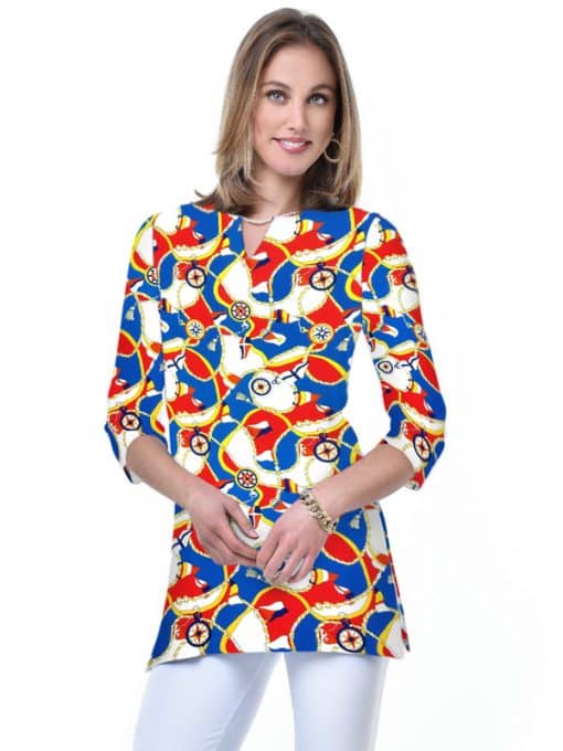 Royal Poppy tunic, part of the matching 2 piece set