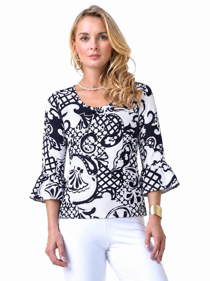 Black White top, part of the matching 2 piece set