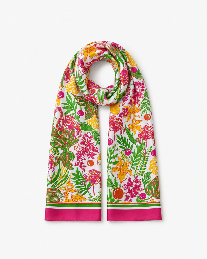Flamingo Garden Pink Styling Scarf E41 PG
