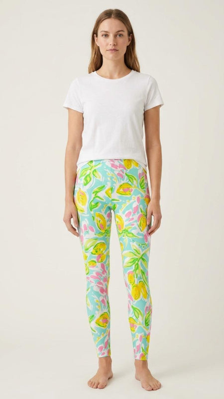 Vintage Cotton Knit Printed Long Legging Style 310C52 SBP
