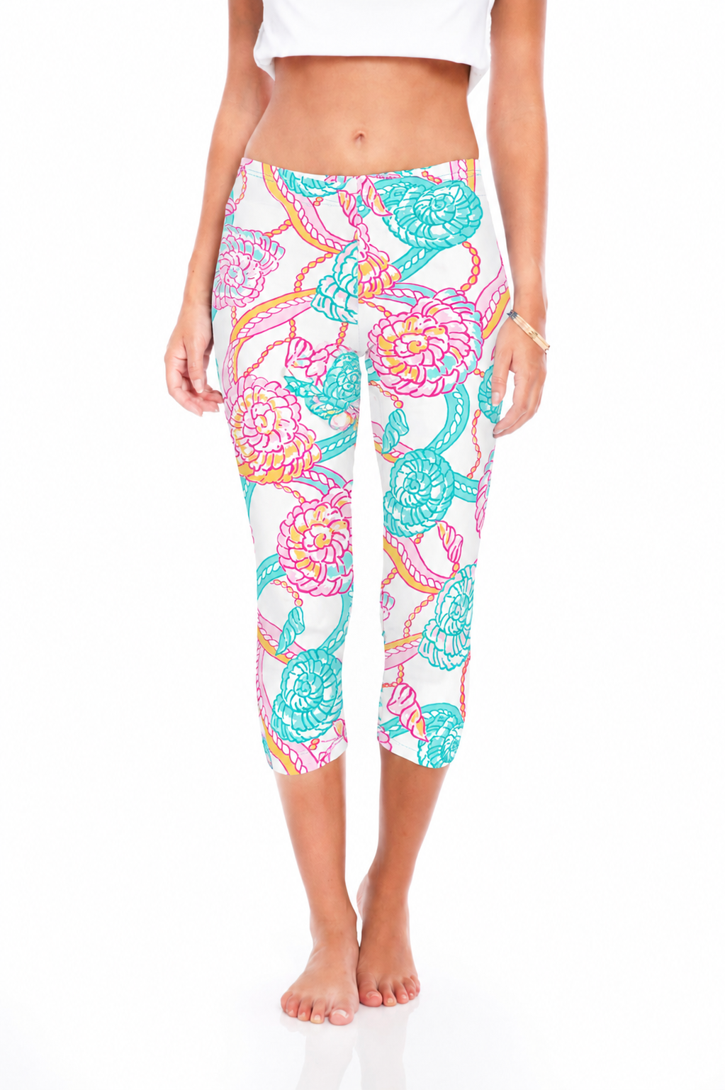 Vintage Knit Printed Capri Style 308C53 SP