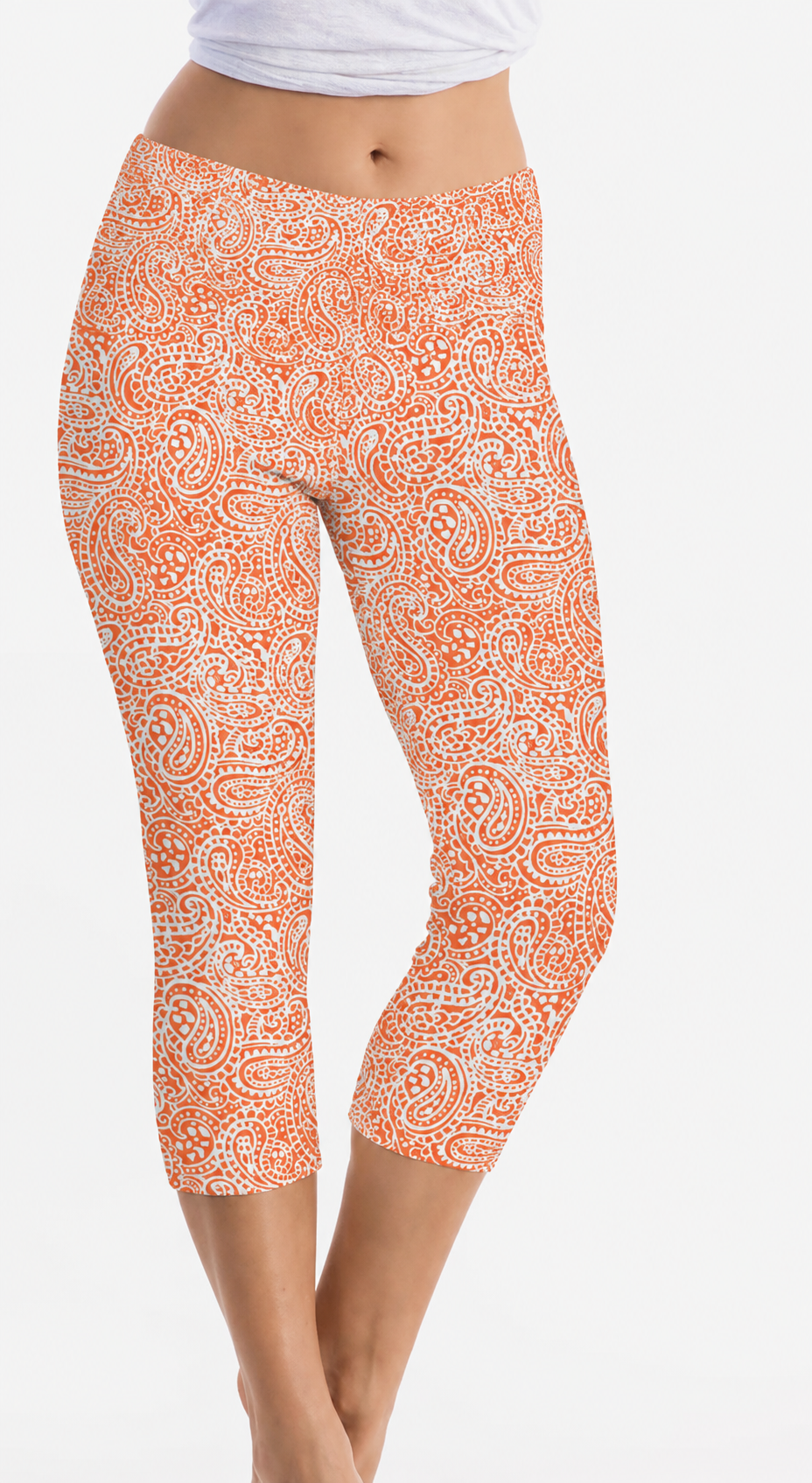 Vintage Knit Printed Capri Style 308D04 O