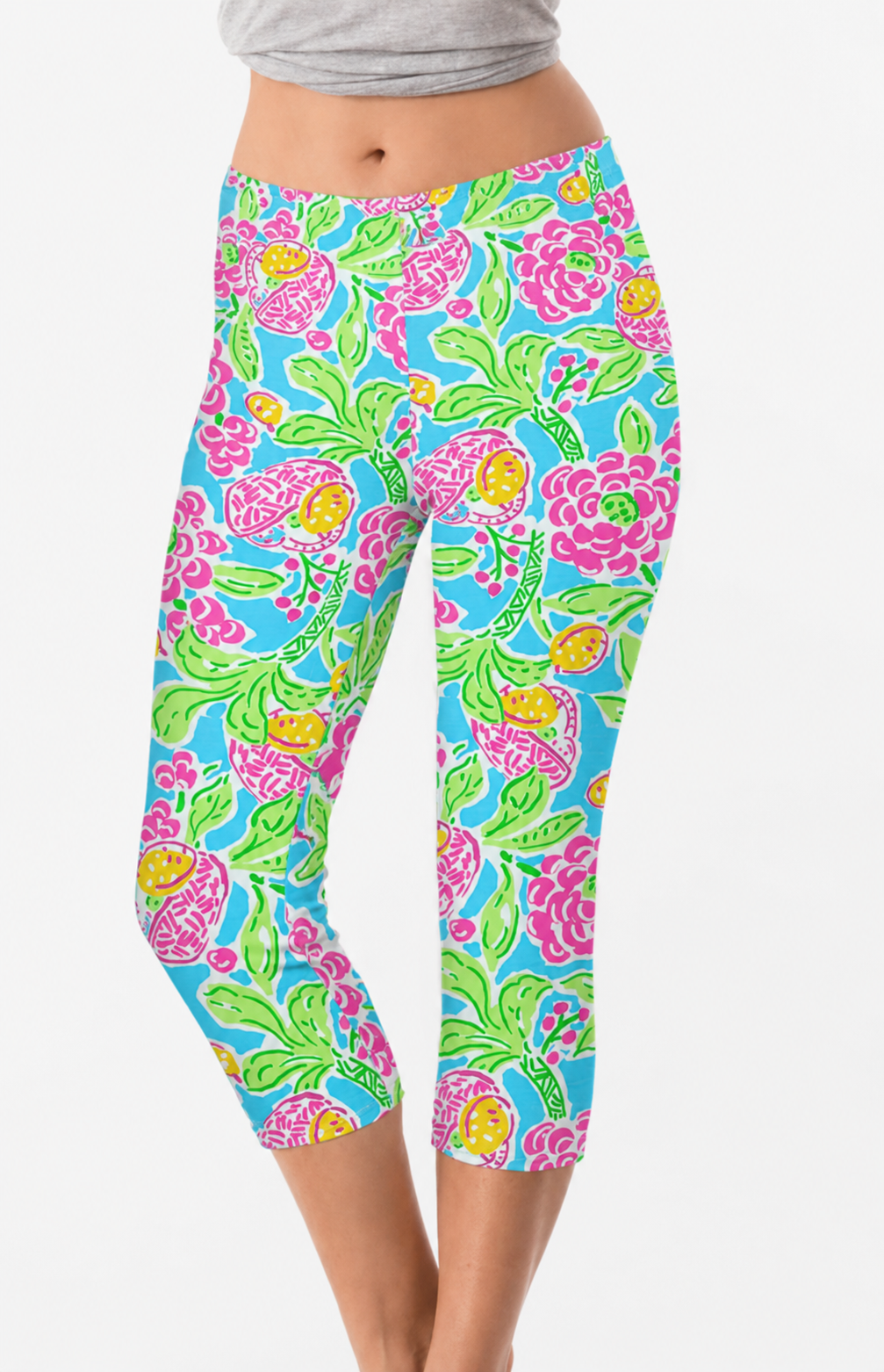 Vintage Knit Printed Capri Style 308D08 SP