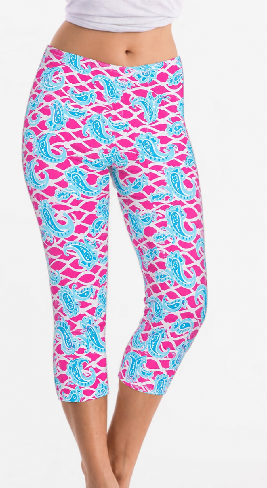Vintage Knit Printed Capri Style 308D10 SP