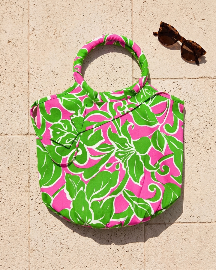 Tropical Floral Resort Tote Bag  B89-PG